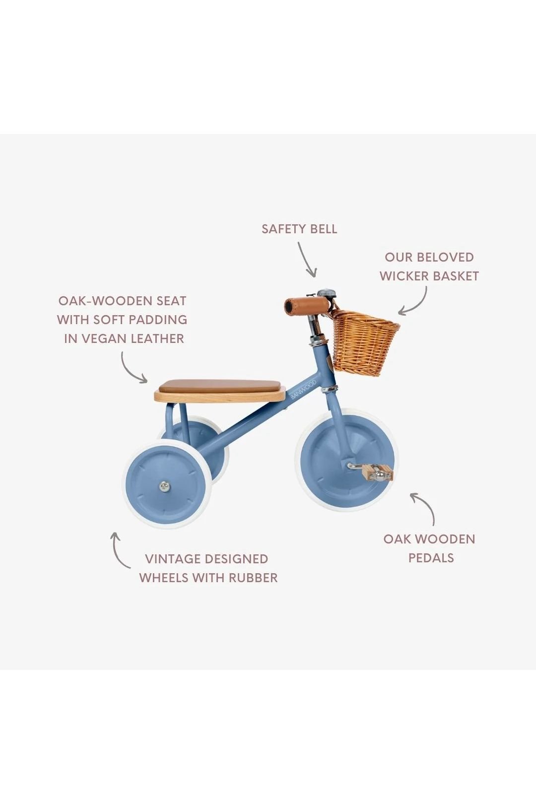 Banwood trike vintage - blue van Banwood | Kids Conceptstore Le Fanfare