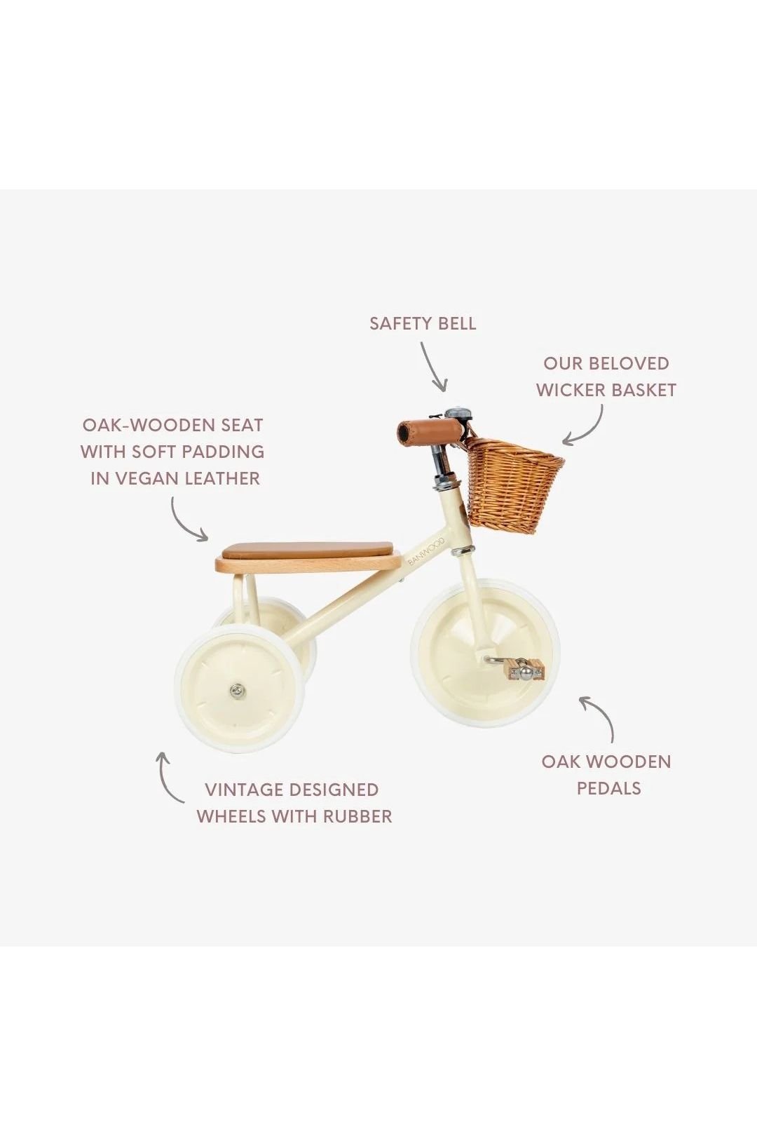 Banwood trike vintage - cream van Banwood | Kids Conceptstore Le Fanfare