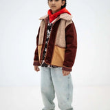 Barrel pant - Vintage mud blue van Repose AMS | Kids Conceptstore Le Fanfare