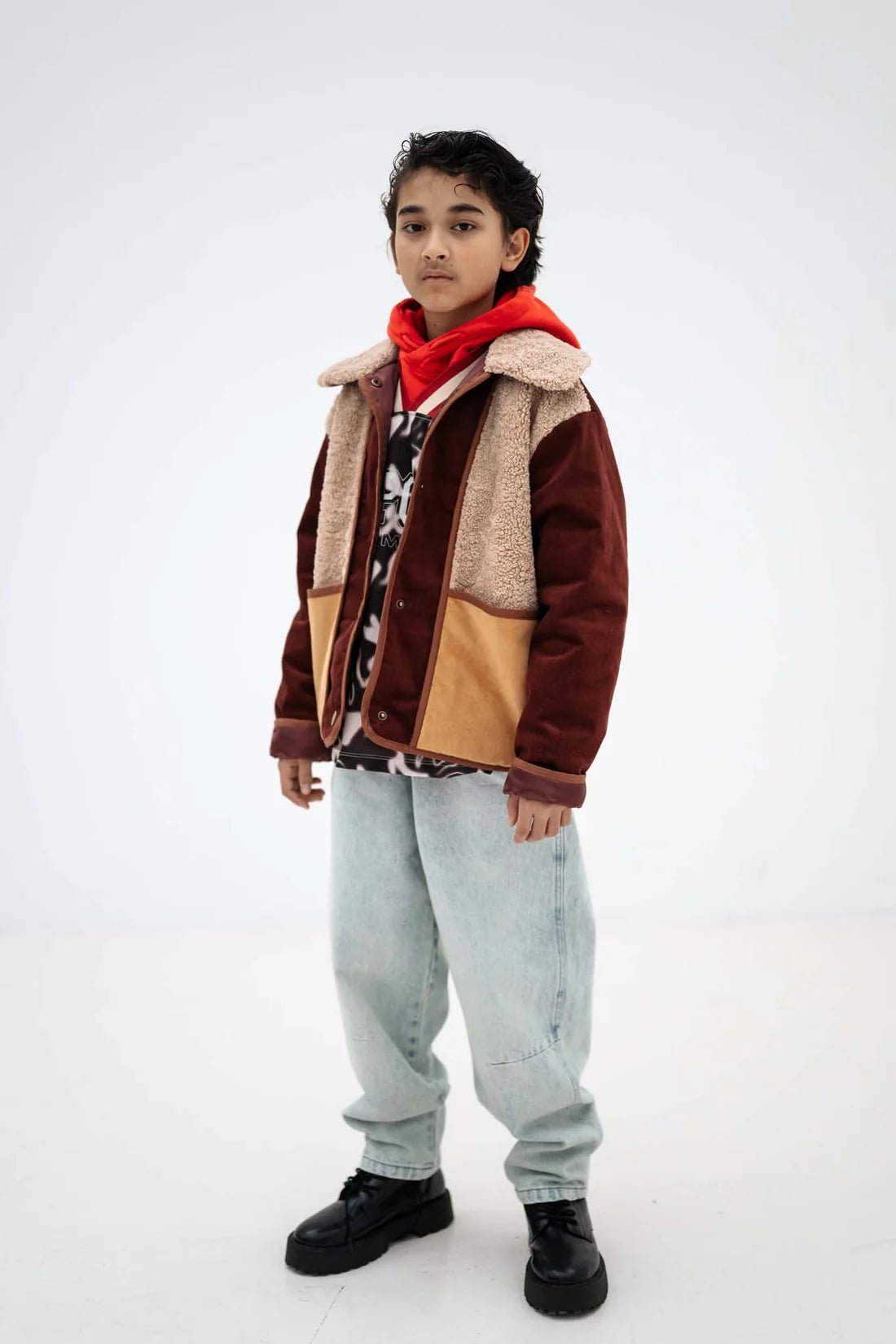Barrel pant - Vintage mud blue van Repose AMS | Kids Conceptstore Le Fanfare