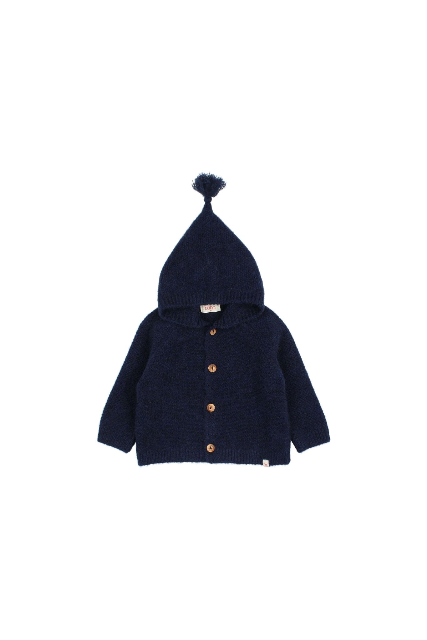 BB hood cardigan - Navy van Búho | Kids Conceptstore Le Fanfare