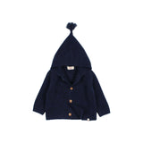 BB hood cardigan - Navy van Búho | Kids Conceptstore Le Fanfare