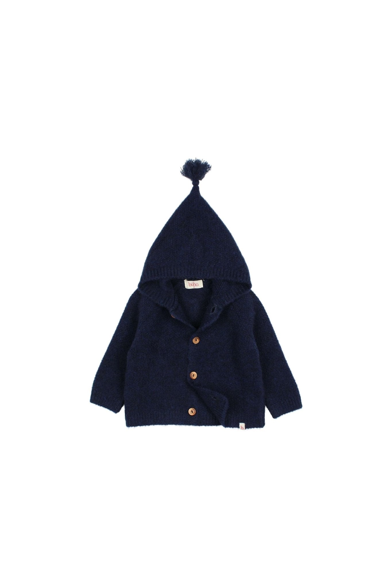 BB hood cardigan - Navy van Búho | Kids Conceptstore Le Fanfare