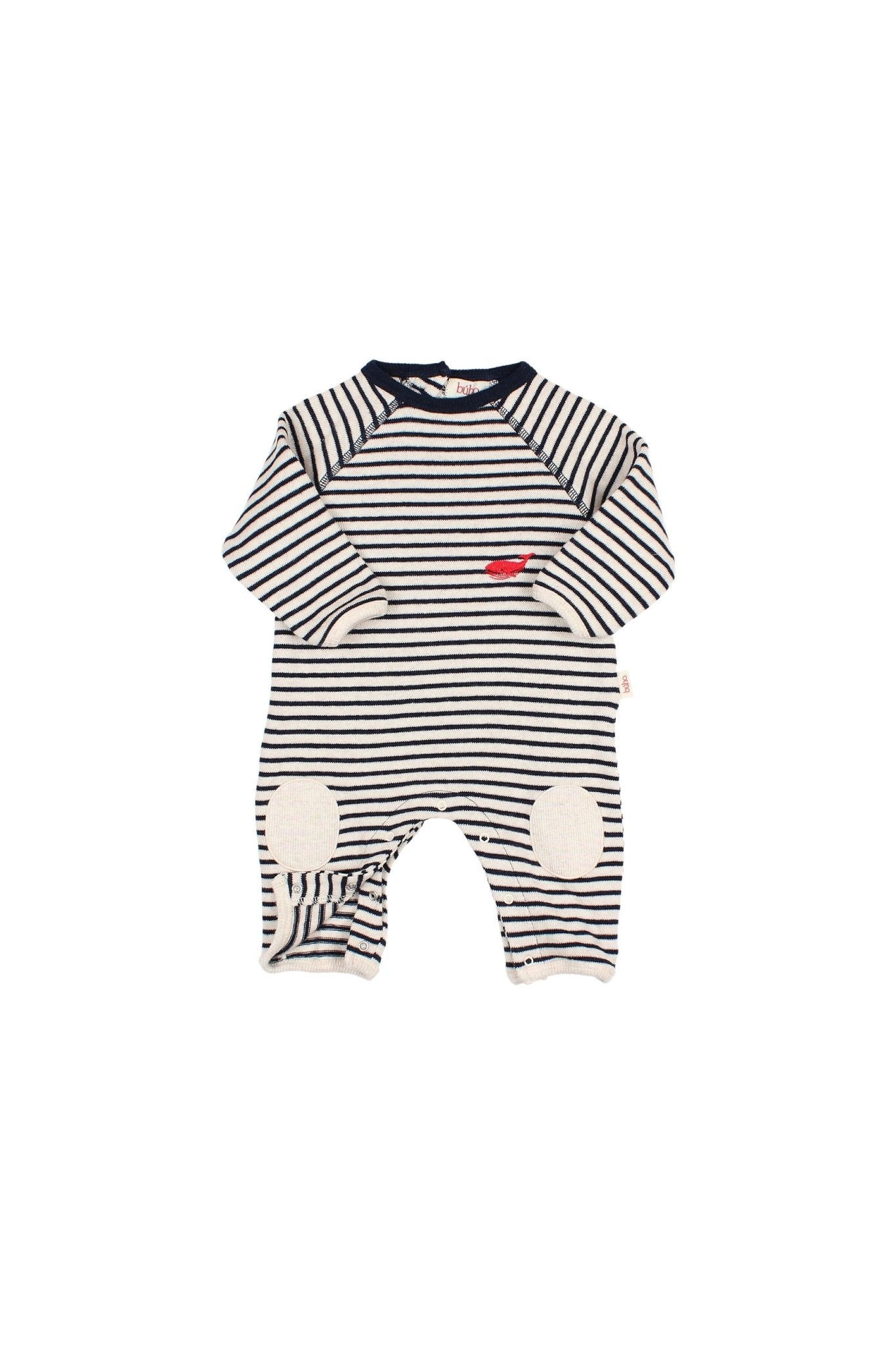 BB soft stripes jumpsuit - Navy van Búho | Kids Conceptstore Le Fanfare