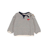 BB soft stripes sweatshirt - Navy van Búho | Kids Conceptstore Le Fanfare