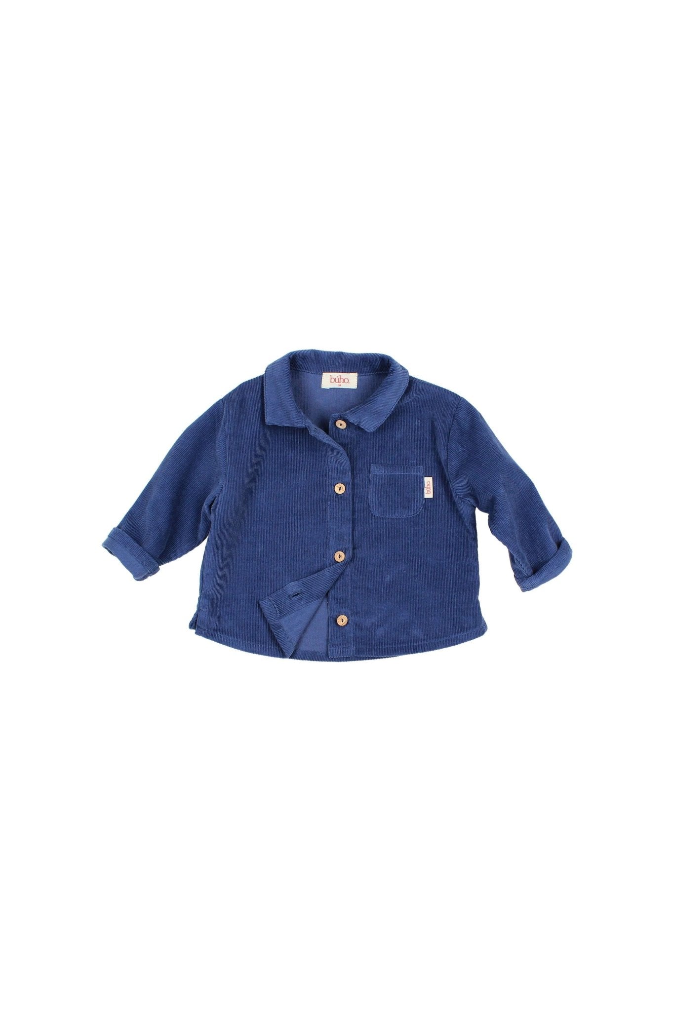 BB soft velour shirt - Marine van Búho | Kids Conceptstore Le Fanfare