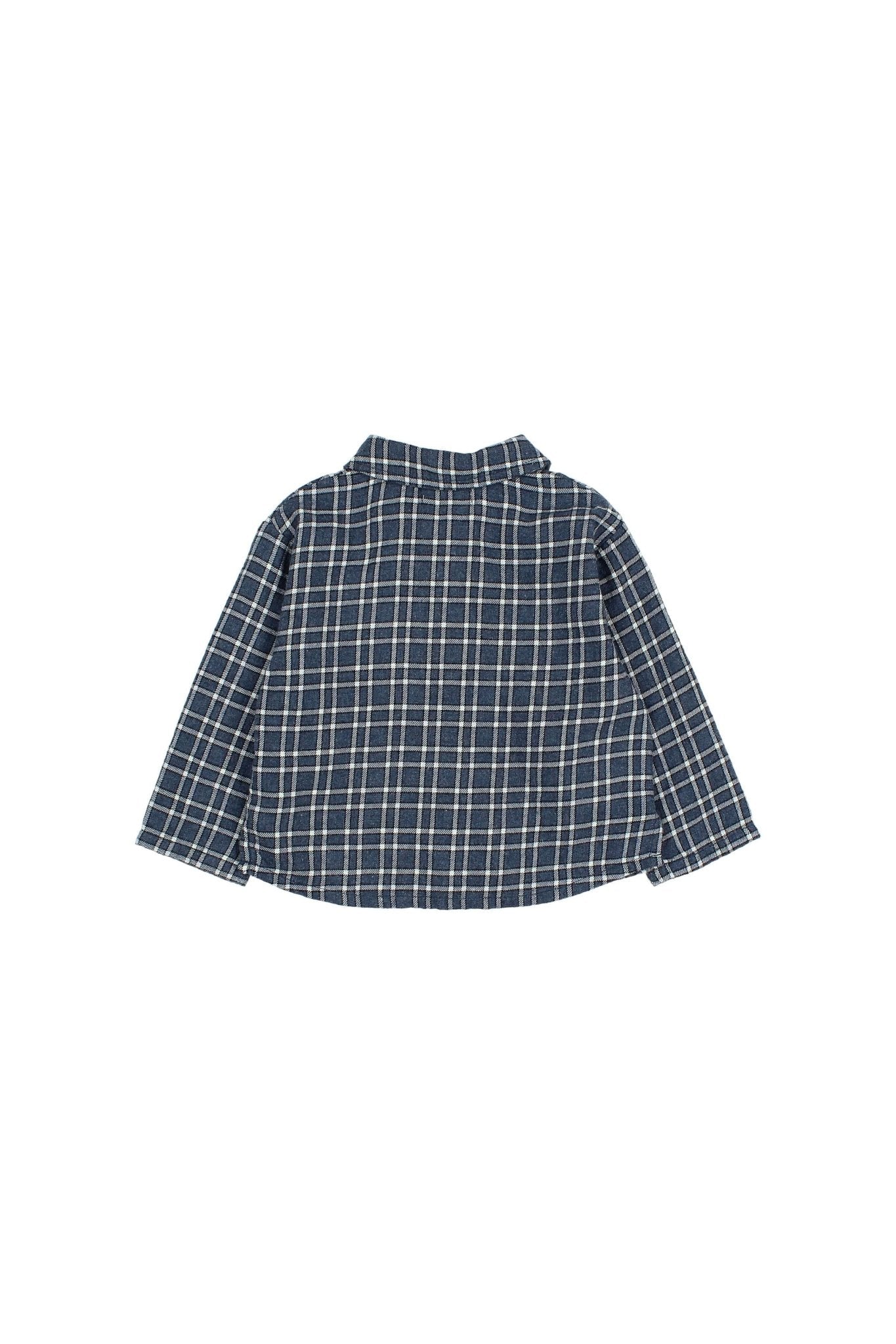BB tartan shirt - Navy van Búho | Kids Conceptstore Le Fanfare