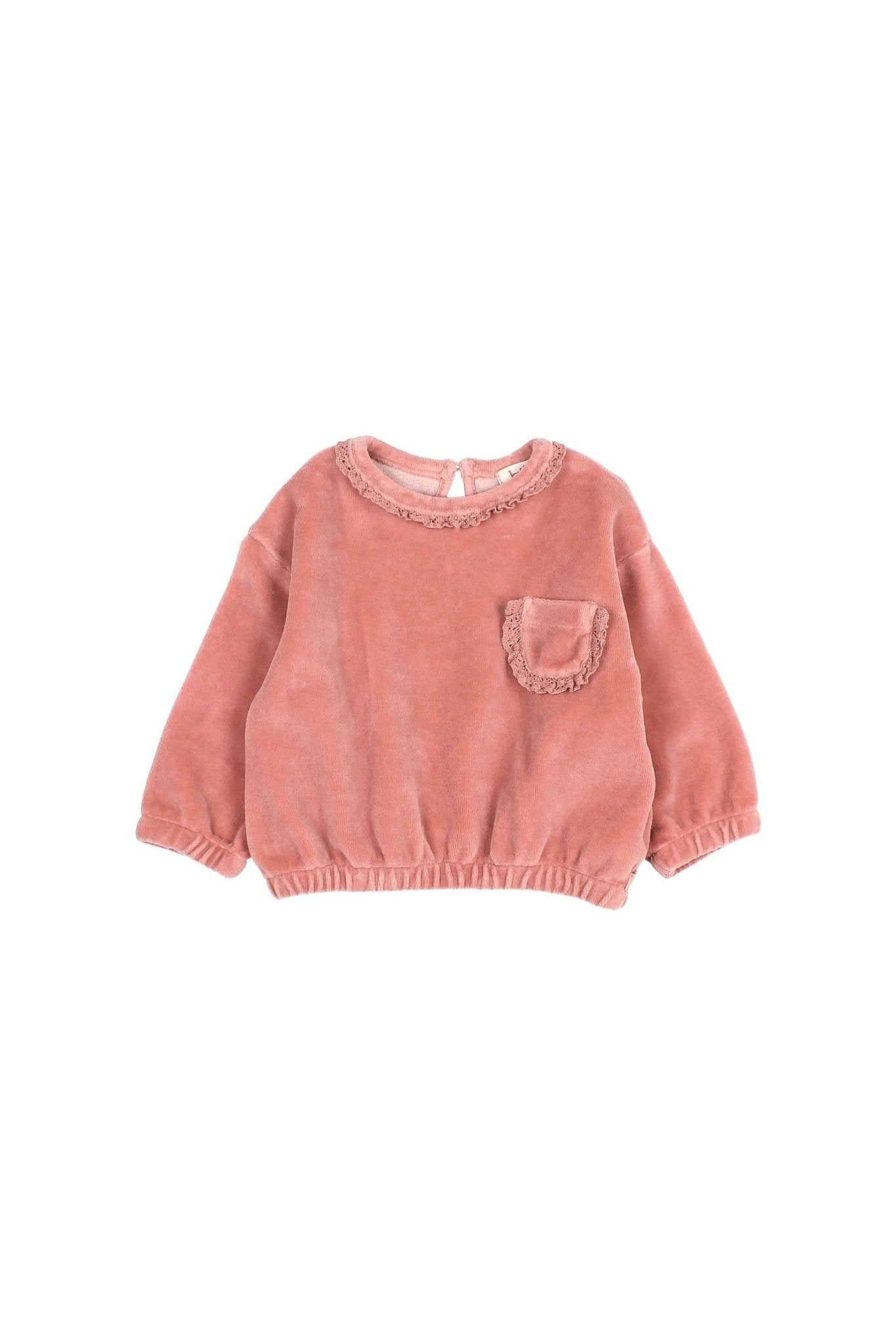 BB velvet sweatshirt - Peony van Búho | Kids Conceptstore Le Fanfare