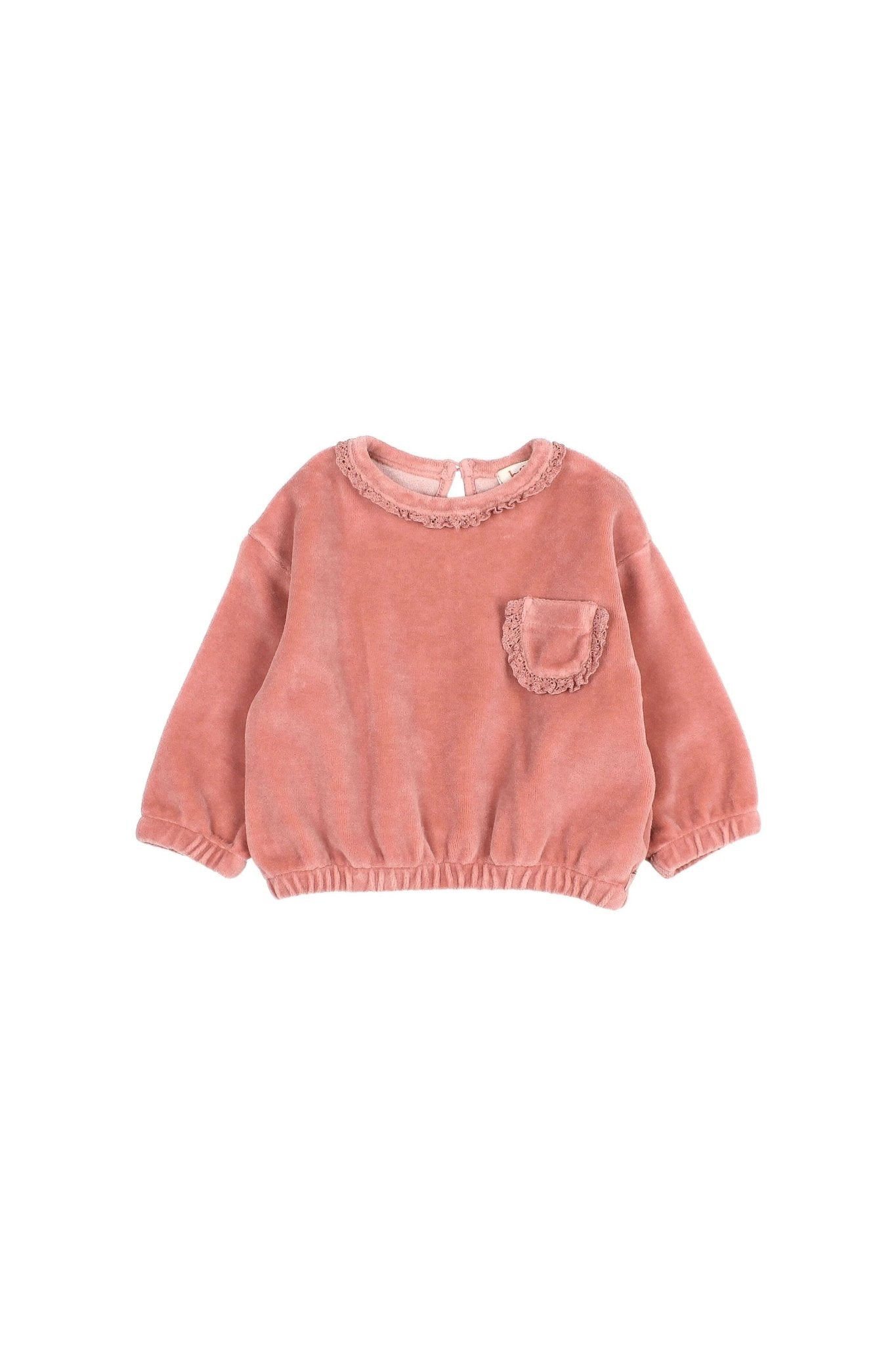 BB velvet sweatshirt - Peony van Búho | Kids Conceptstore Le Fanfare
