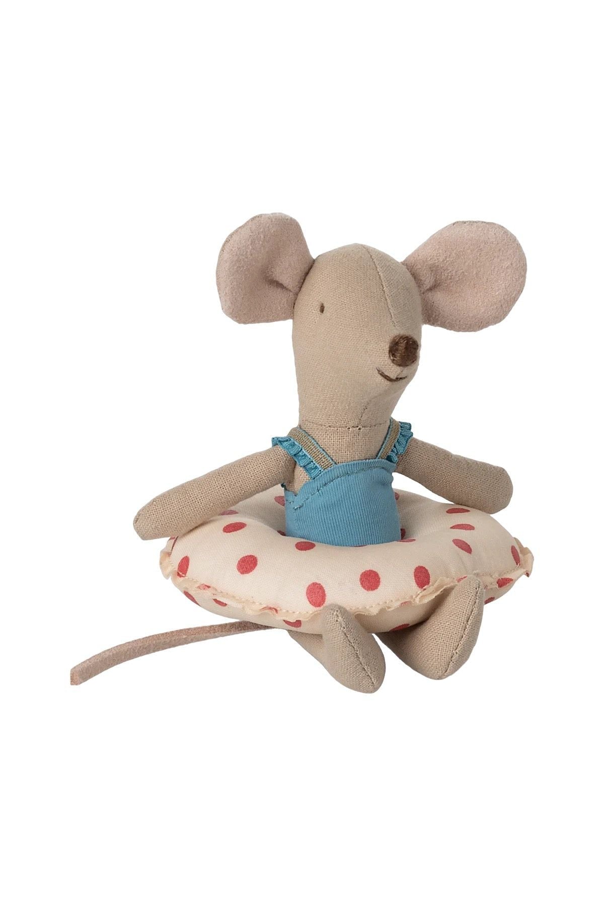 Beach mouse with float, Little sister - Red dot van Maileg | Kids Conceptstore Le Fanfare