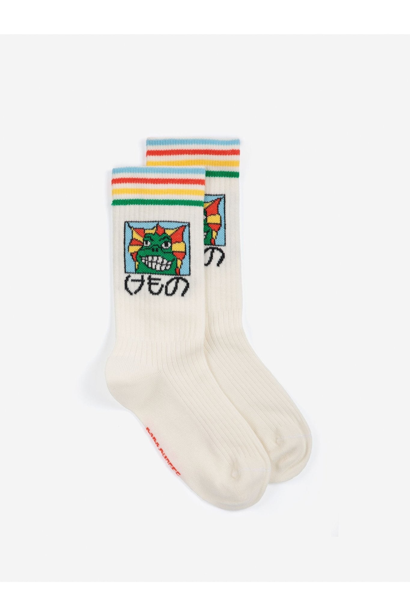 Beast long socks - Offwhite van Bobo Choses | Kids Conceptstore Le Fanfare
