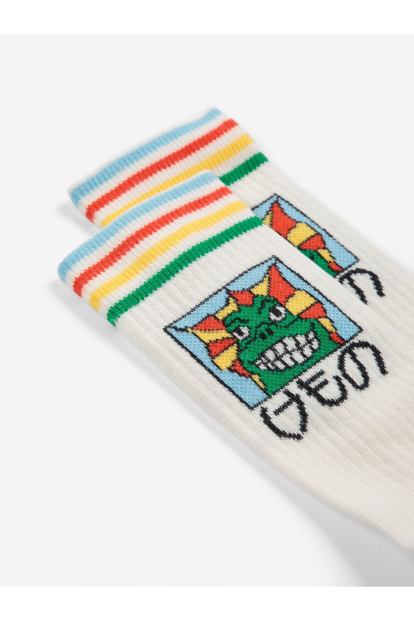Beast long socks - Offwhite van Bobo Choses | Kids Conceptstore Le Fanfare