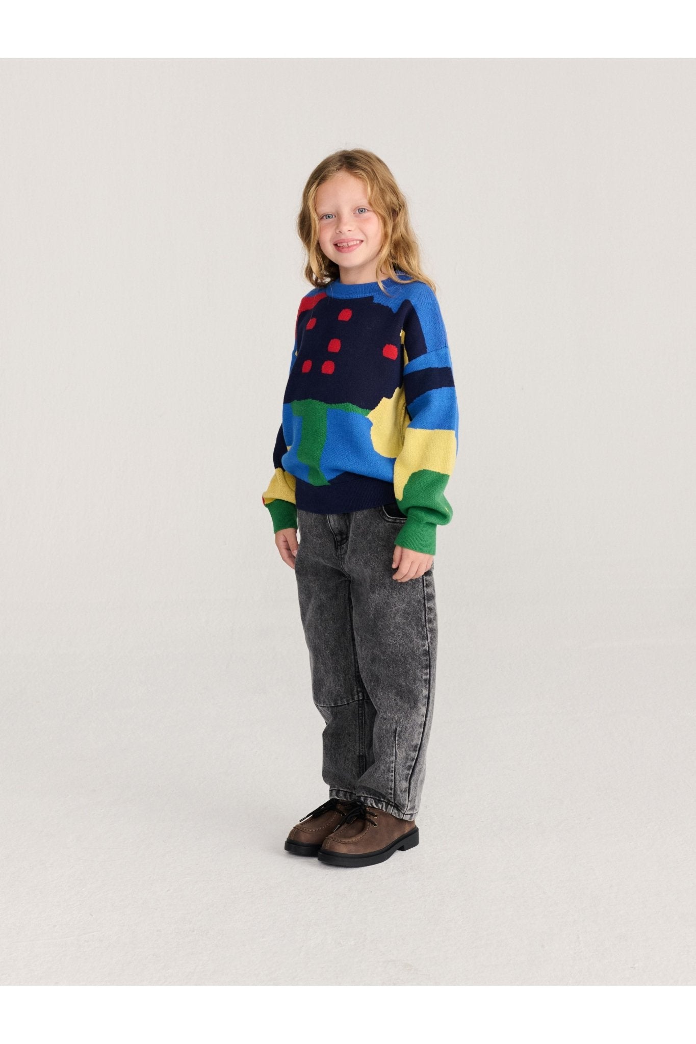 Beast Tag denim pants - Black van Bobo Choses | Kids Conceptstore Le Fanfare
