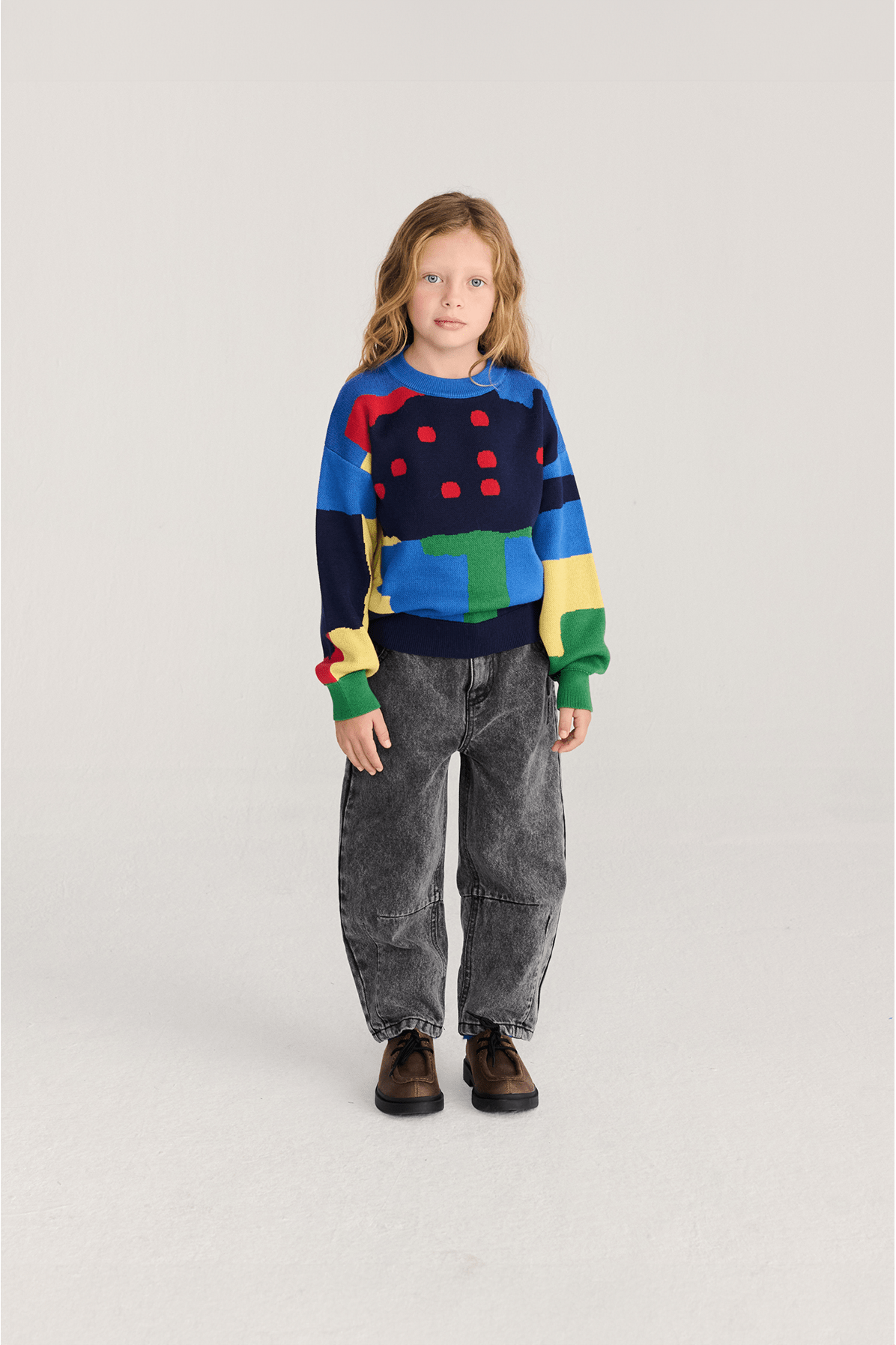 Beast Tag denim pants - Black van Bobo Choses | Kids Conceptstore Le Fanfare