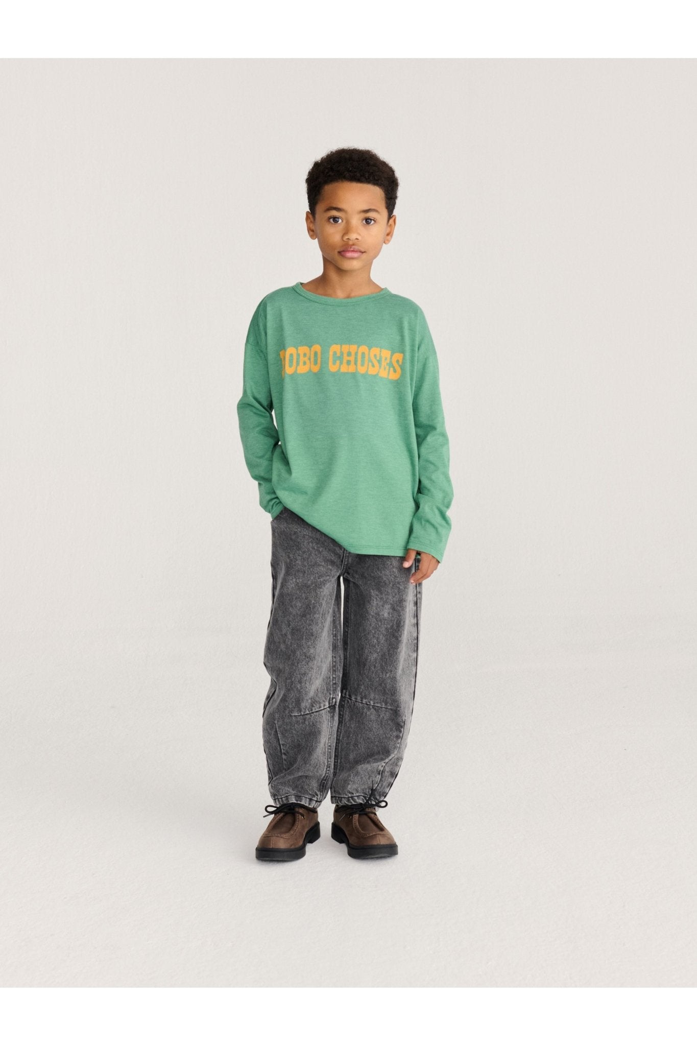 Beast Tag denim pants - Black van Bobo Choses | Kids Conceptstore Le Fanfare