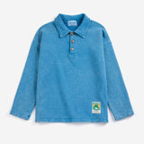 Beast Tag polo sweatshirt - Light Blue van Bobo Choses | Kids Conceptstore Le Fanfare