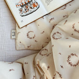 Bedline Vintage flower wreath Junior - beige van KAS Kopenhagen | Kids Conceptstore Le Fanfare