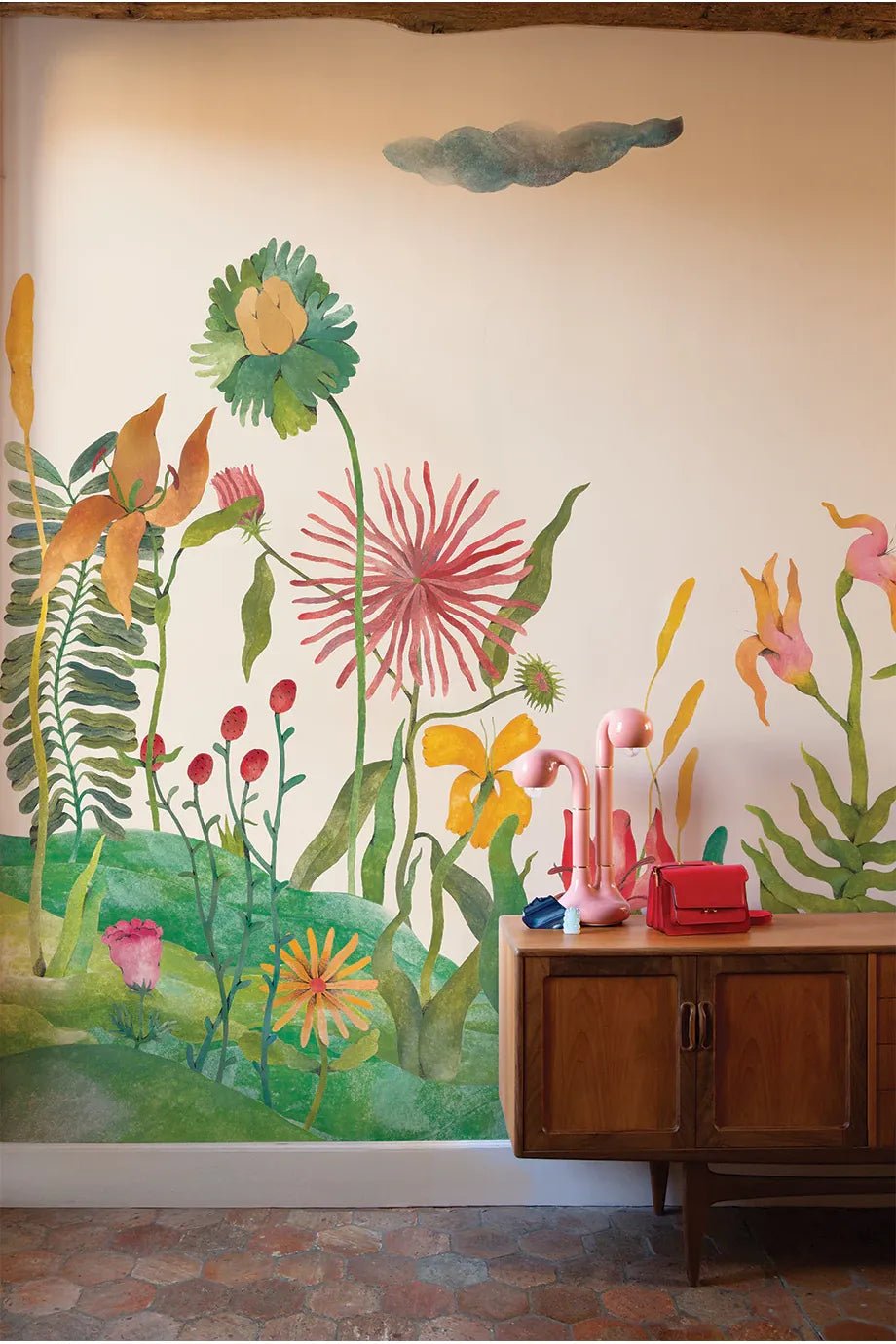 Behang Audrey Mural van Bien Fait | Kids Conceptstore Le Fanfare