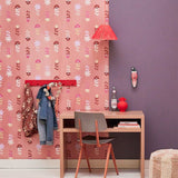 Behang Bohemian - Roze van Bibelotte | Kids Conceptstore Le Fanfare