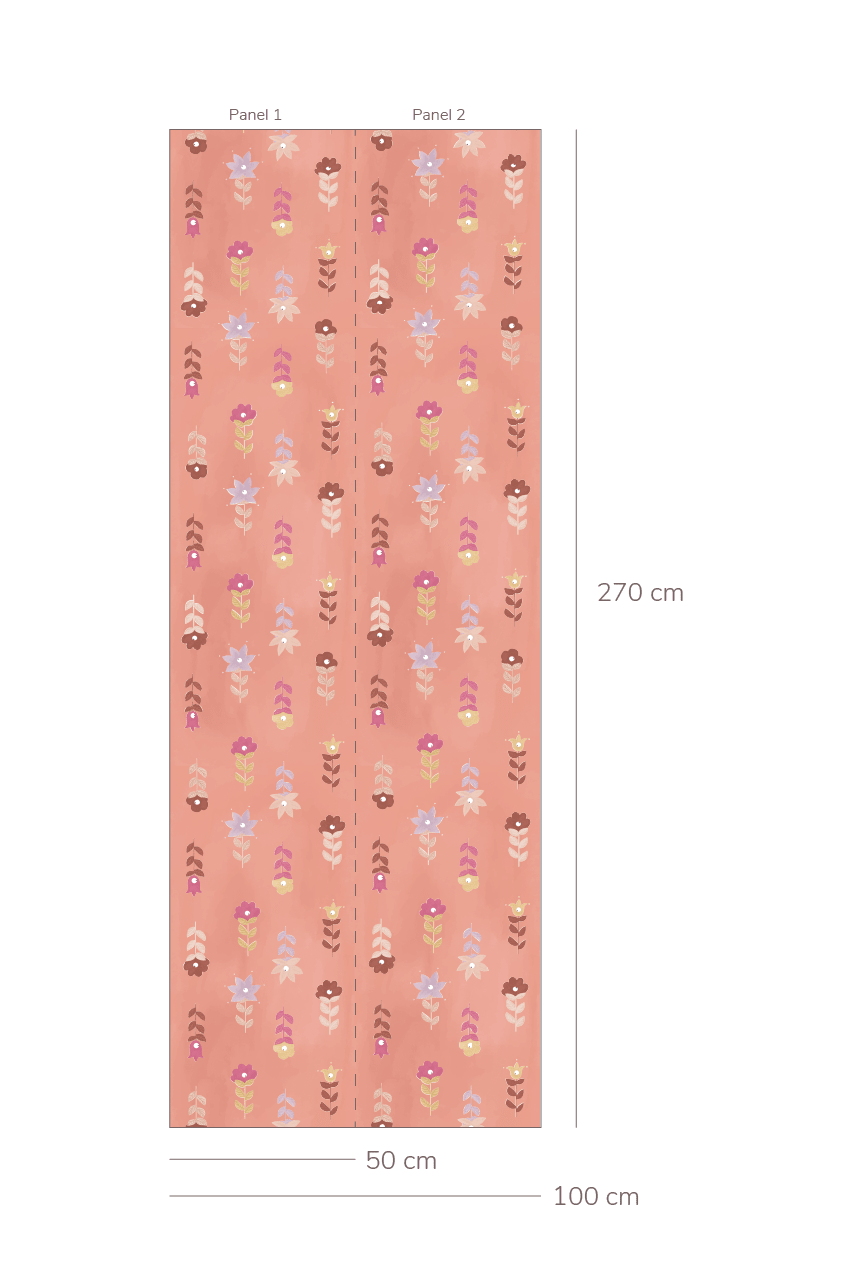 Behang Bohemian - Roze van Bibelotte | Kids Conceptstore Le Fanfare