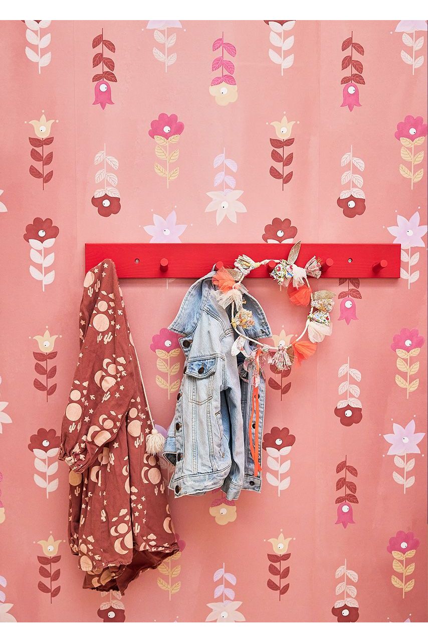 Behang Bohemian - Roze van Bibelotte | Kids Conceptstore Le Fanfare