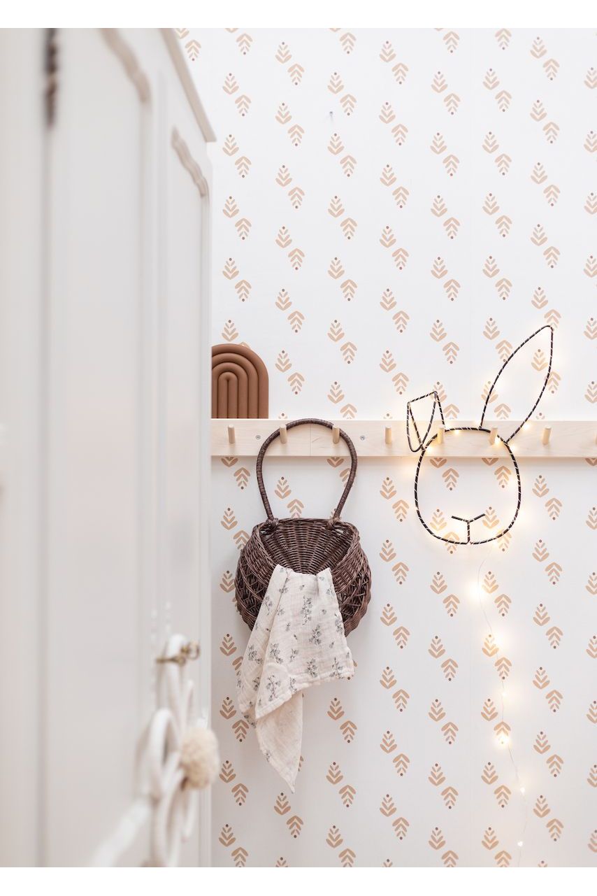 Behang Cappuccino - Roze van Bibelotte | Kids Conceptstore Le Fanfare