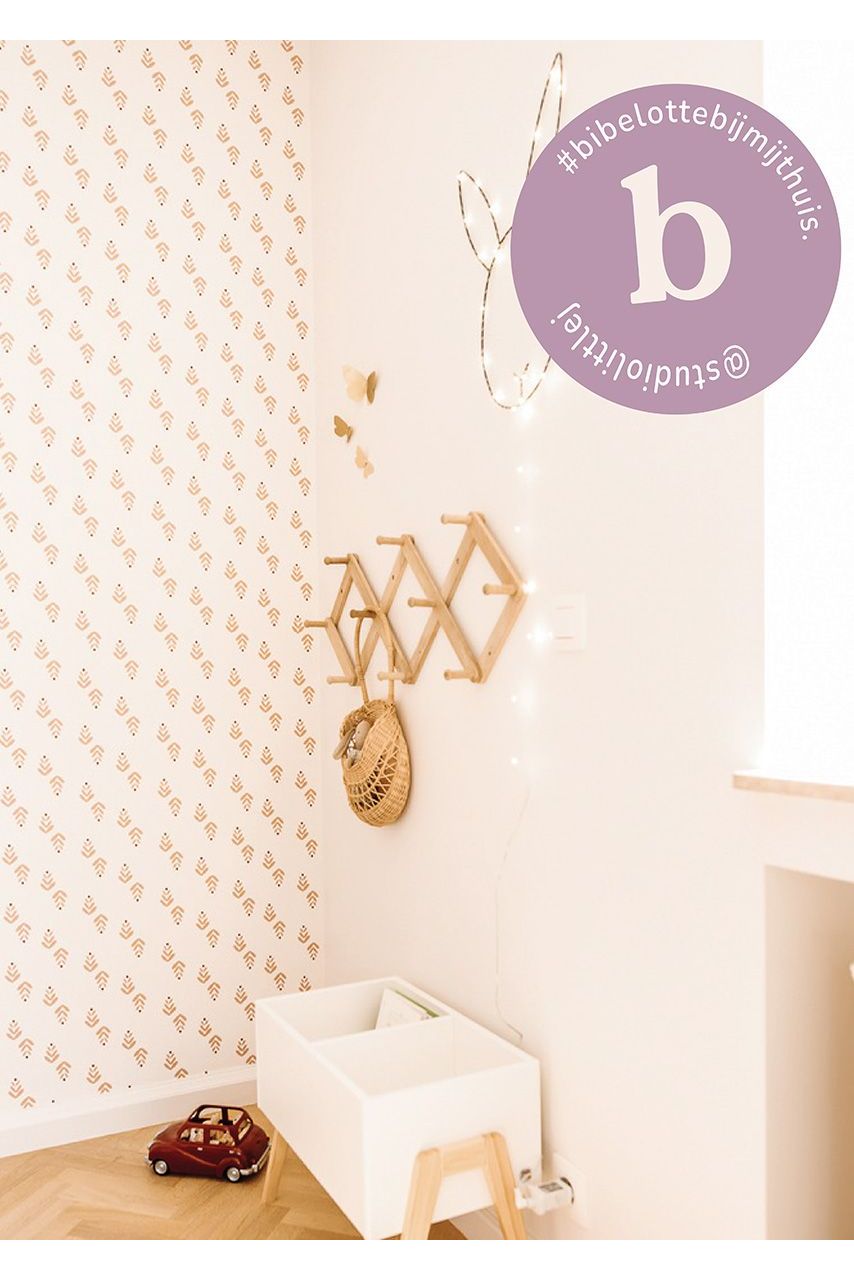 Behang Cappuccino - Roze van Bibelotte | Kids Conceptstore Le Fanfare