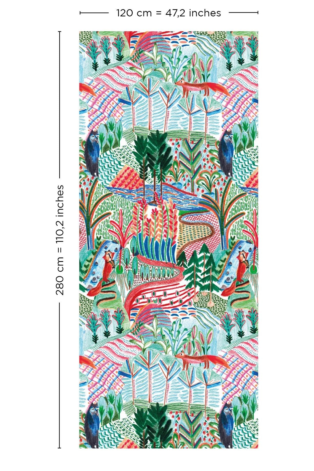 Behang Chicoutimi Mural van Bien Fait | Kids Conceptstore Le Fanfare
