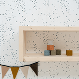 Behang Dottig - Donkerblauw van Bibelotte | Kids Conceptstore Le Fanfare