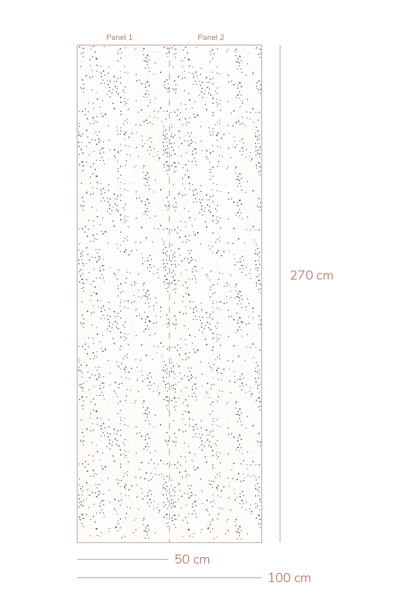 Behang Dottig - Donkerblauw van Bibelotte | Kids Conceptstore Le Fanfare