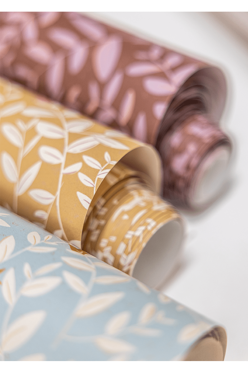 Behang Flora - IJsblauw van Bibelotte | Kids Conceptstore Le Fanfare