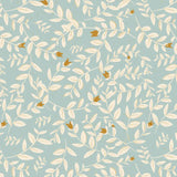 Behang Flora - IJsblauw van Bibelotte | Kids Conceptstore Le Fanfare