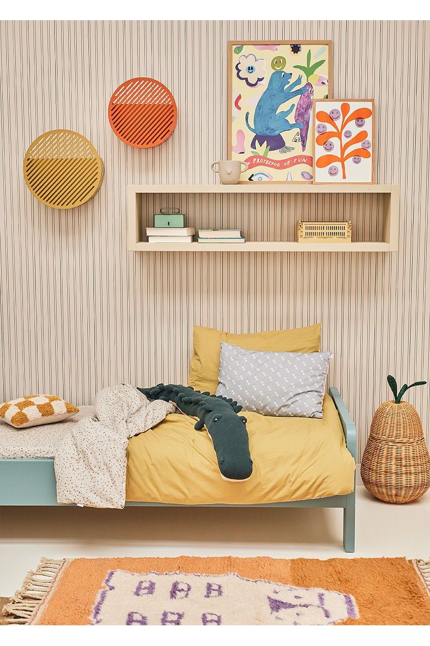 Behang Gestreept - Biscuit van Bibelotte | Kids Conceptstore Le Fanfare