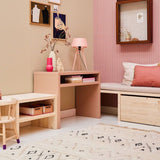 Behang Gestreept - Framboos van Bibelotte | Kids Conceptstore Le Fanfare