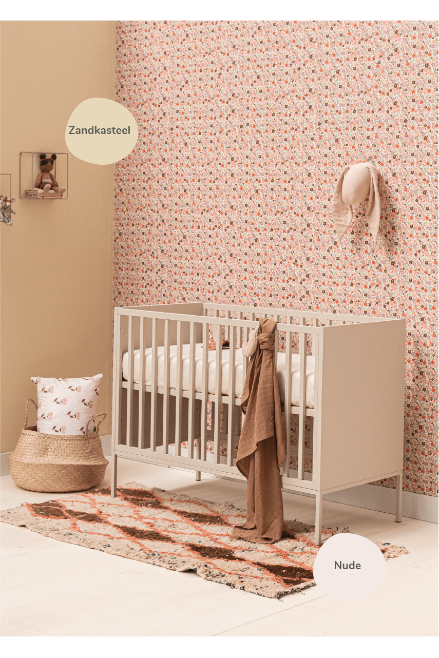 Behang Joy - Roze van Bibelotte | Kids Conceptstore Le Fanfare