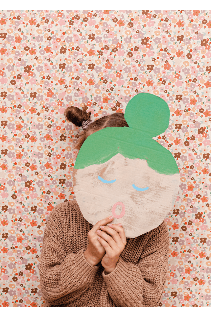 Behang Joy - Roze van Bibelotte | Kids Conceptstore Le Fanfare