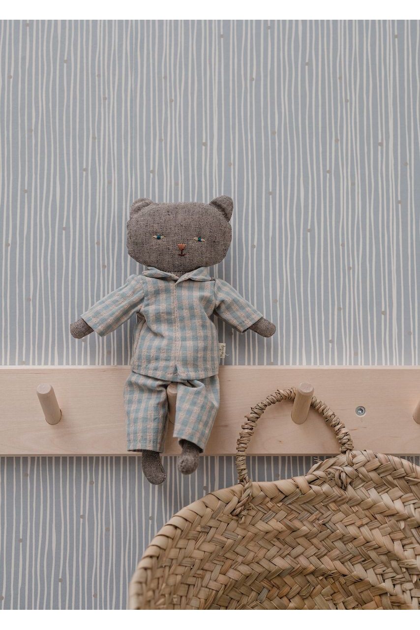 Behang Lijnenspel - Blauw van Bibelotte | Kids Conceptstore Le Fanfare