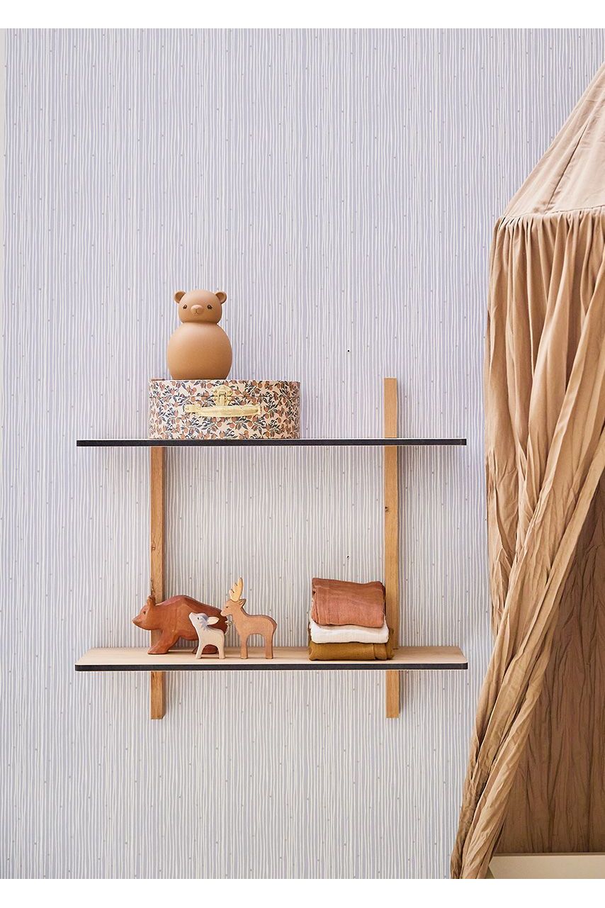 Behang Lijnenspel - Blauw van Bibelotte | Kids Conceptstore Le Fanfare