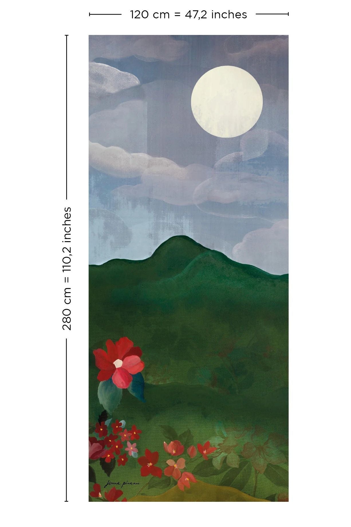 Behang Luna Mural van Bien Fait | Kids Conceptstore Le Fanfare