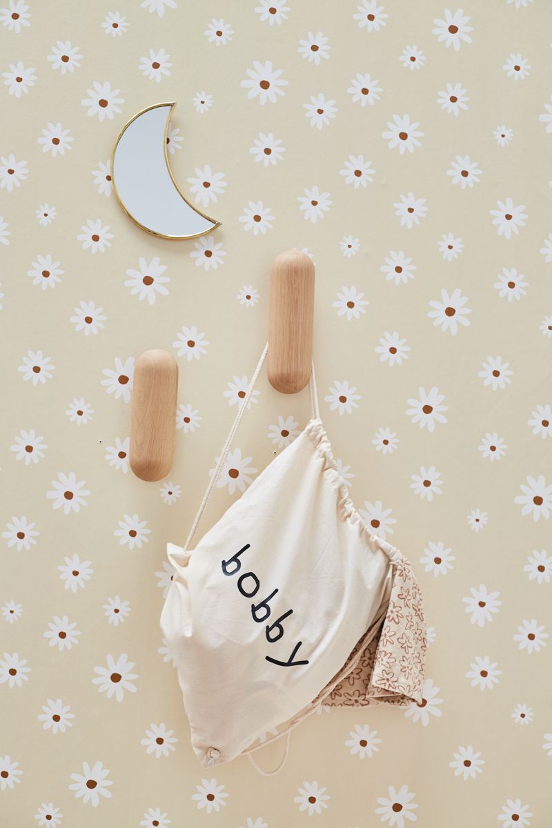 Behang Madelief - Geel van Bibelotte | Kids Conceptstore Le Fanfare