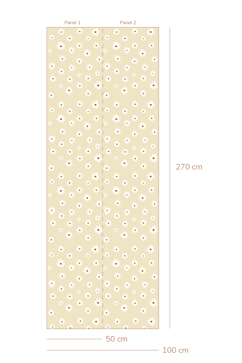 Behang Madelief - Geel van Bibelotte | Kids Conceptstore Le Fanfare