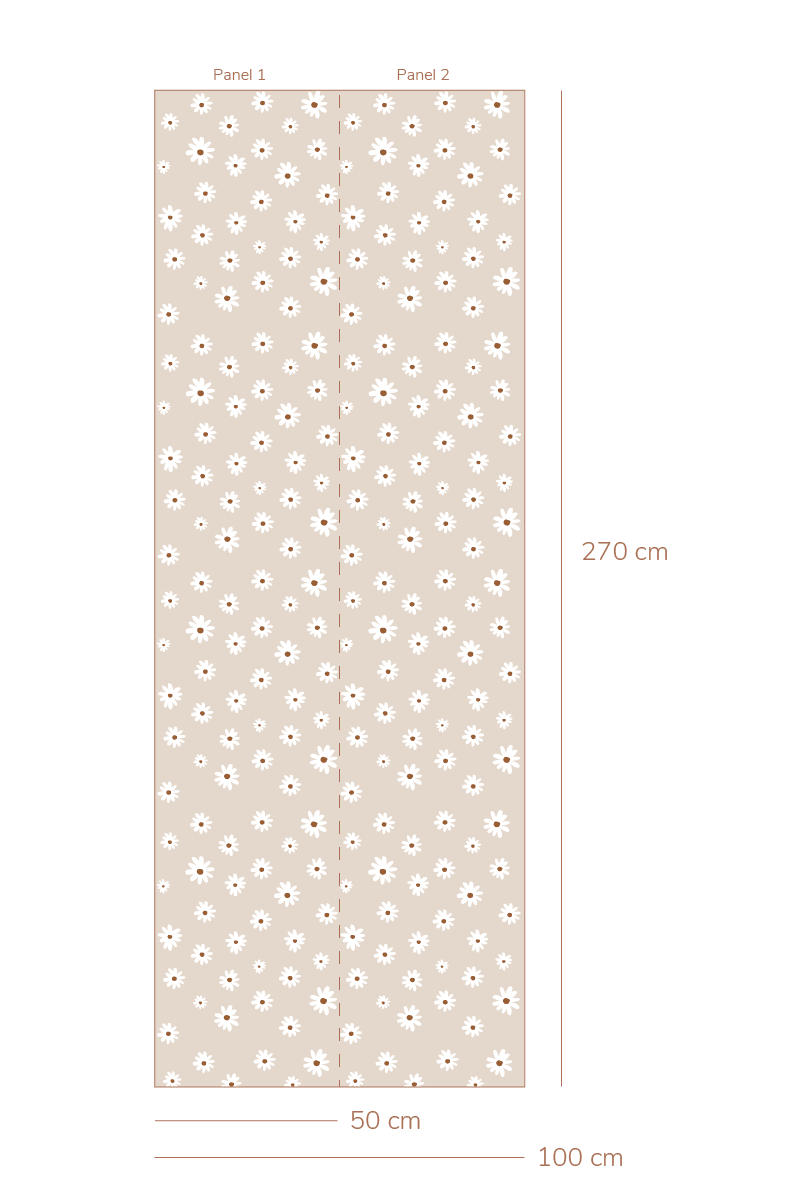 Behang Madelief - Nude van Bibelotte | Kids Conceptstore Le Fanfare