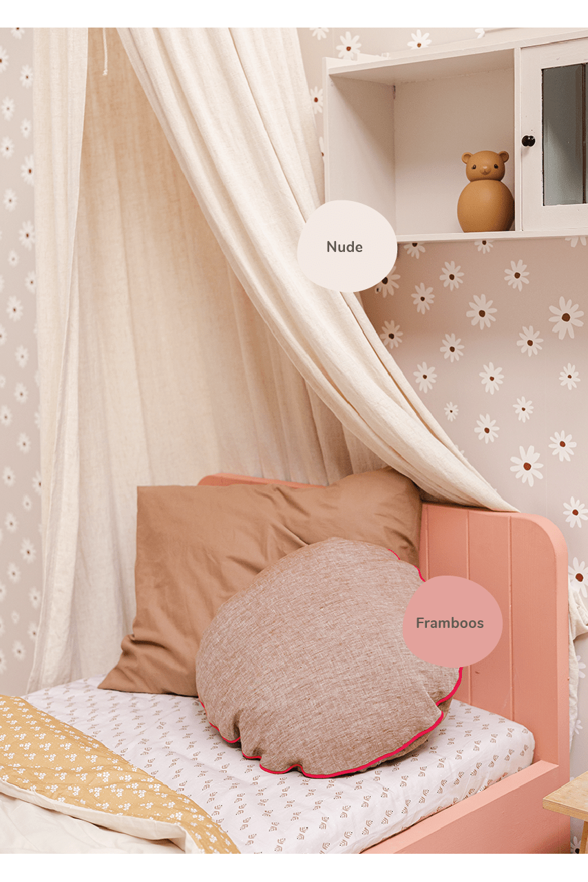 Behang Madelief - Nude van Bibelotte | Kids Conceptstore Le Fanfare