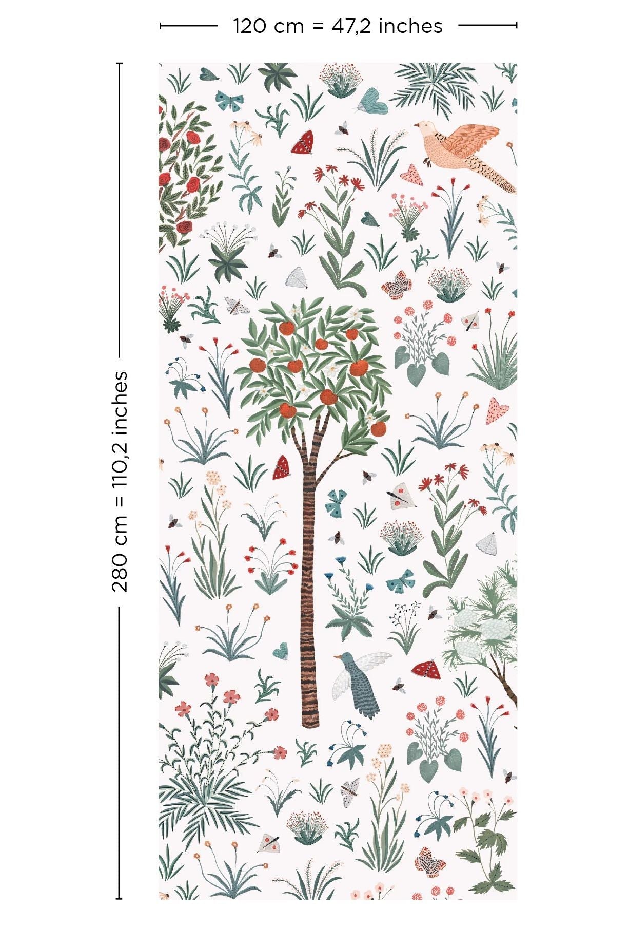 Behang Millefleurs Mural Spring van Bien Fait | Kids Conceptstore Le Fanfare