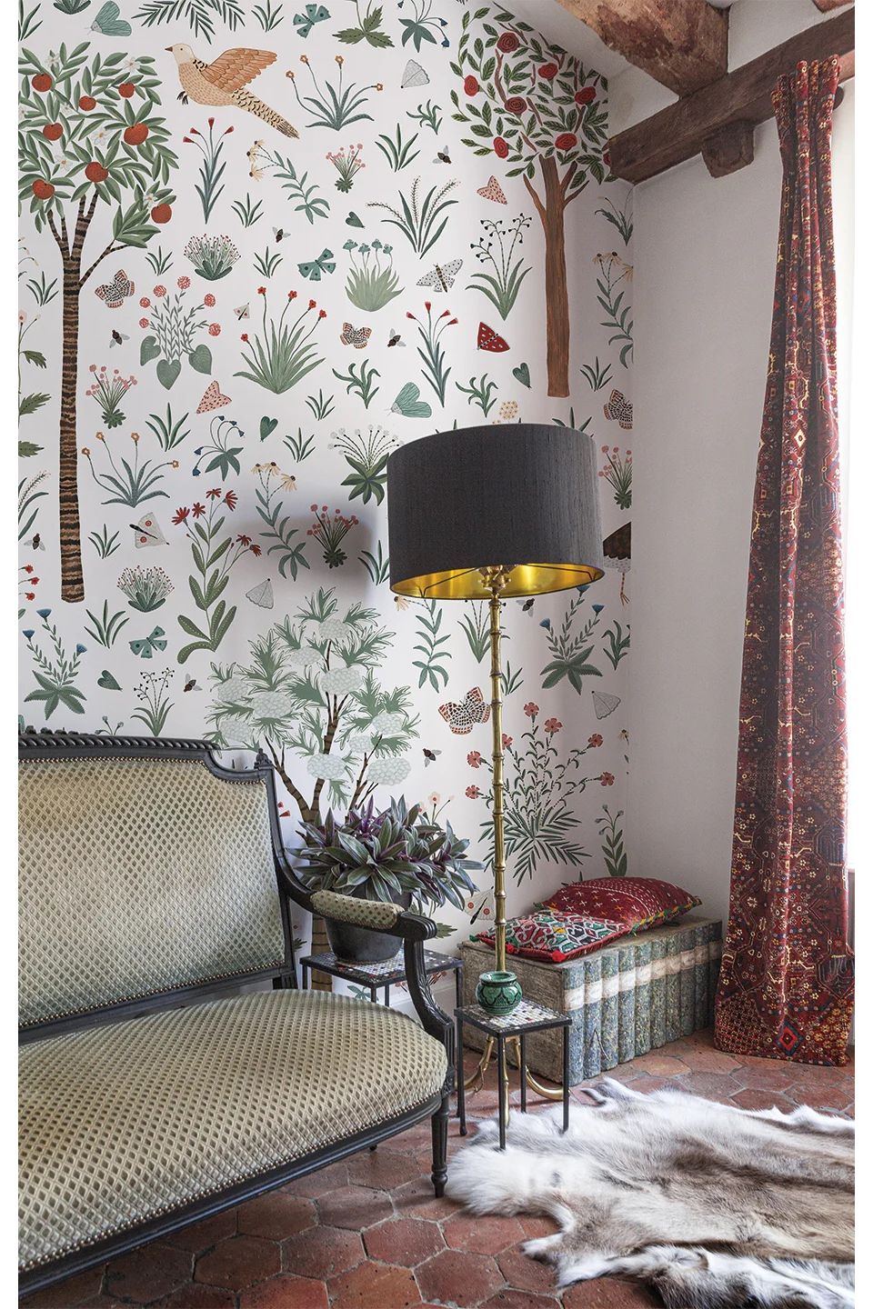 Behang Millefleurs Mural Spring van Bien Fait | Kids Conceptstore Le Fanfare