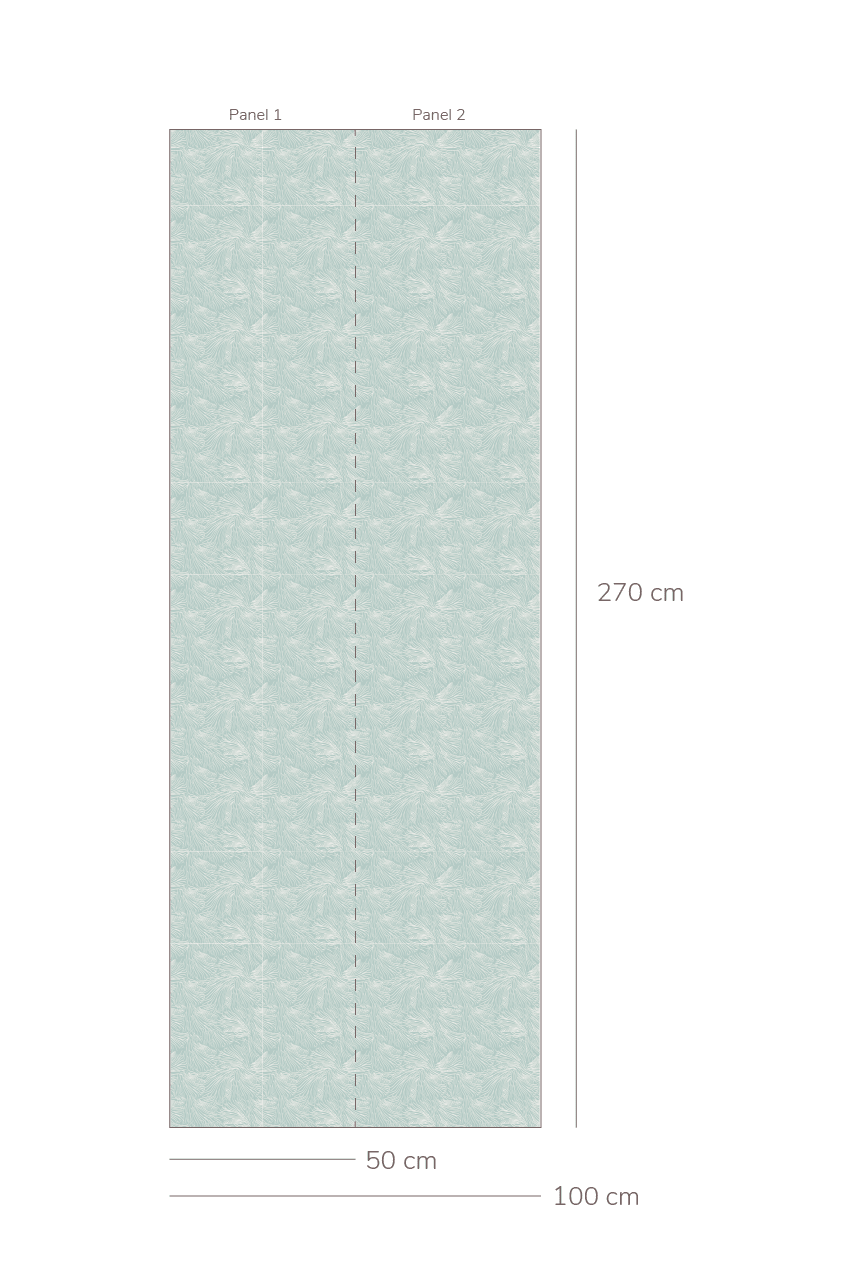 Behang Mush - IJsblauw van Bibelotte | Kids Conceptstore Le Fanfare