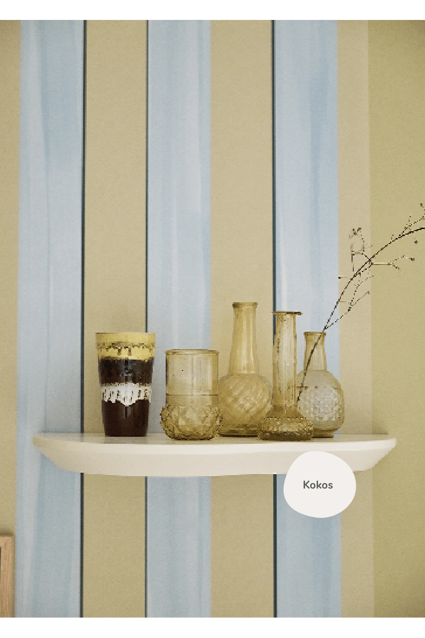 Behang Nola - Pistache van Bibelotte | Kids Conceptstore Le Fanfare