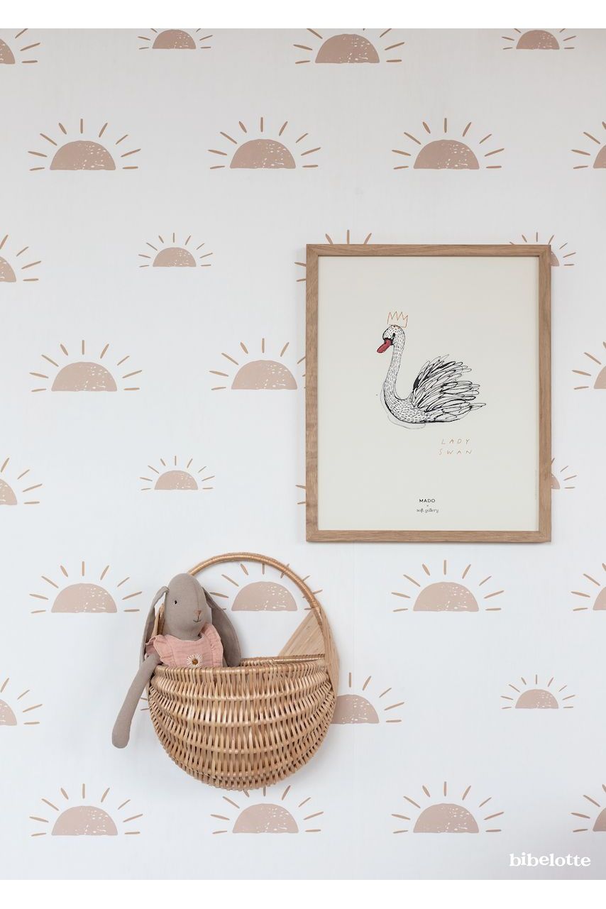 Behang Ochtendgloren - Roze van Bibelotte | Kids Conceptstore Le Fanfare