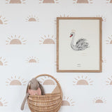 Behang Ochtendgloren - Roze van Bibelotte | Kids Conceptstore Le Fanfare