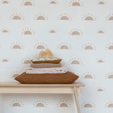 Behang Ochtendgloren - Roze van Bibelotte | Kids Conceptstore Le Fanfare